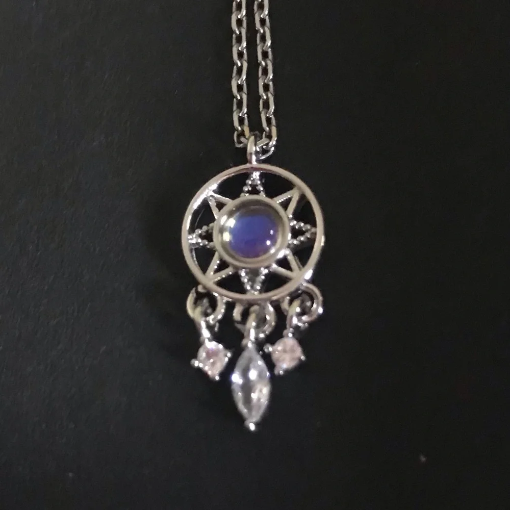 Sterling Silver And Moonstone Necklace